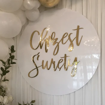 Chrzest Święty - Dekoracja Koło z pleksi