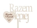 topper ślubny razem lepiej
