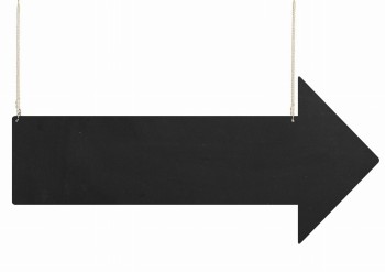 Strzałka znak dwustronna  tablica kredowa  56 x  25 cm
