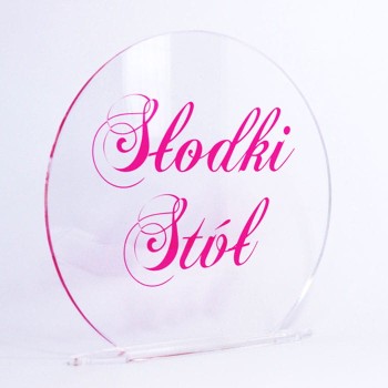 Napis słodki stół z pleksi kolorowy do wyboru