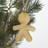 Ozdoba na choinkę ze sklejki pierniczek 7,5 cm